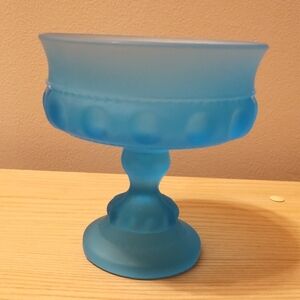 Indiana Glass Frosted Blue Compote